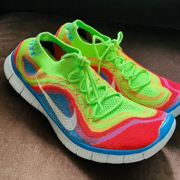 Nike Flyknit Free 5.0 🌈 rainbow men’s 12.5 US 47 EUR Excellent overall conditio - Picture 4 of 14